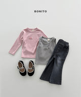 ［Bonito］Flare span denim pants