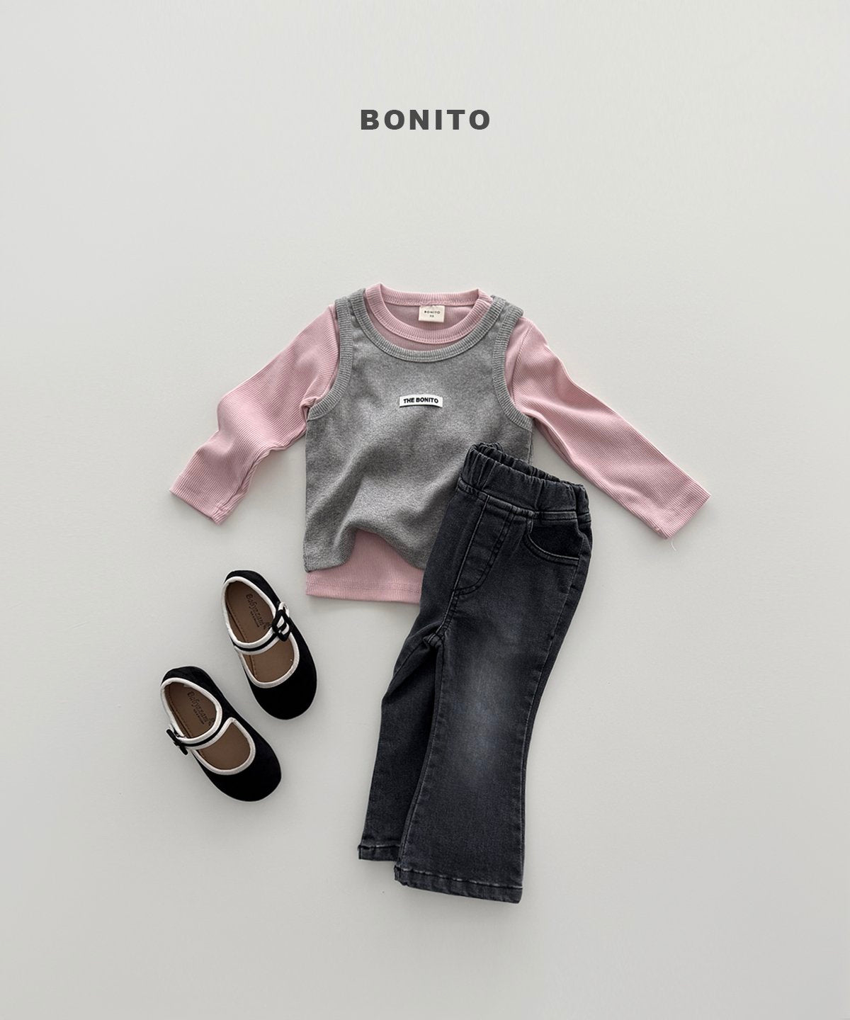 ［Bonito］Flare span denim pants