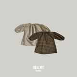［BELLOT］Peach check one-piece (baby)