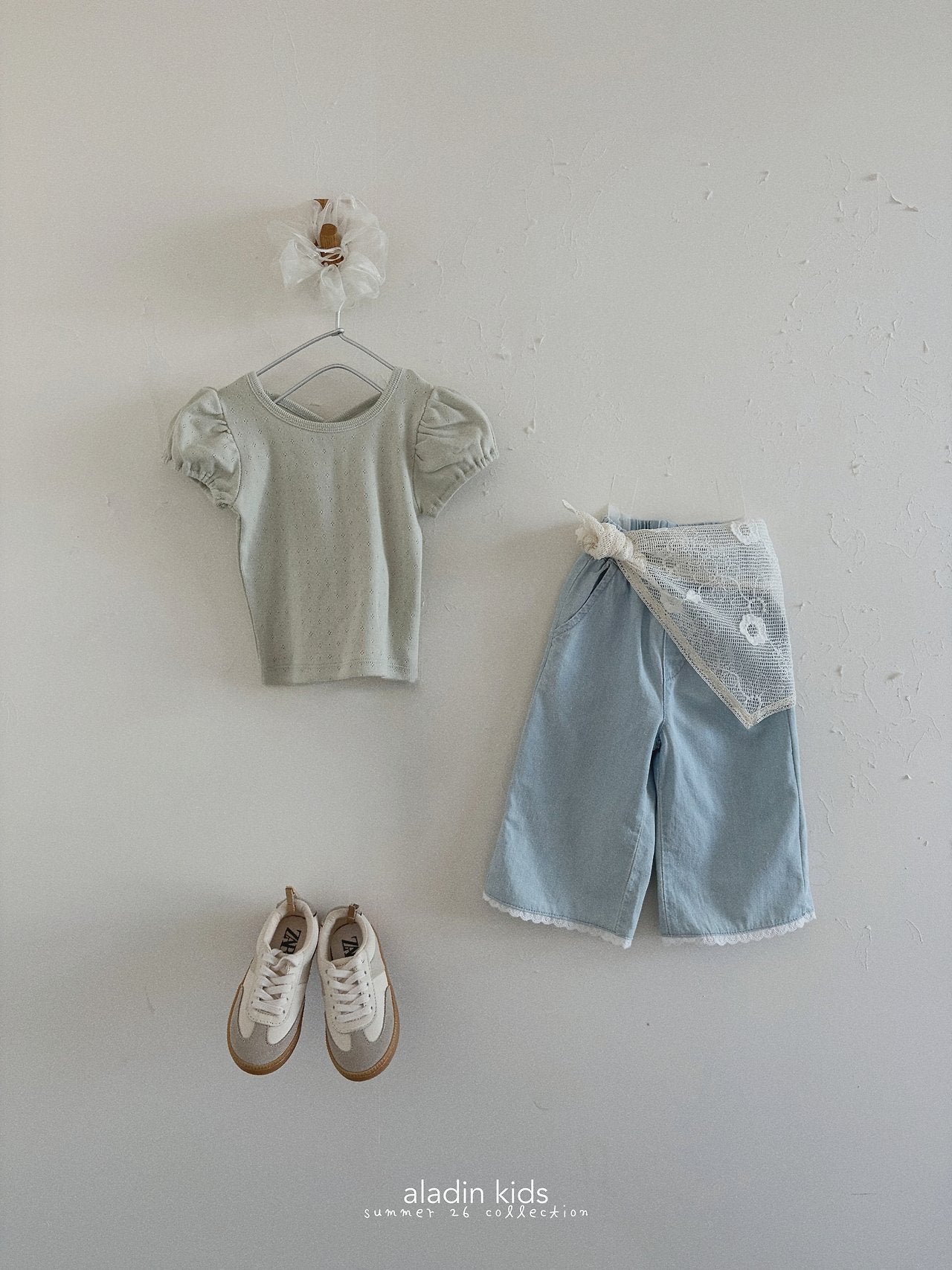 ［aladin］Lace denim pants