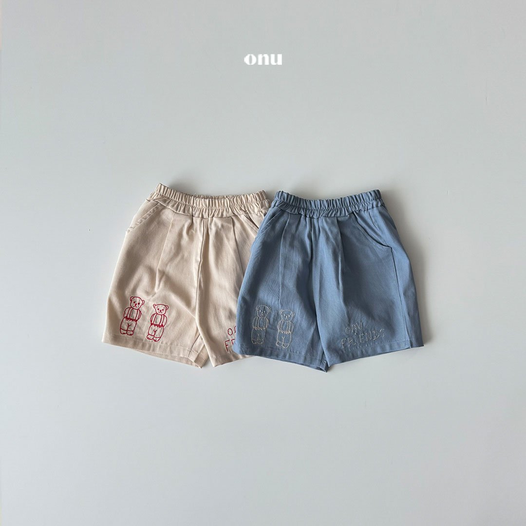 ［onu］Friends embroidery pants