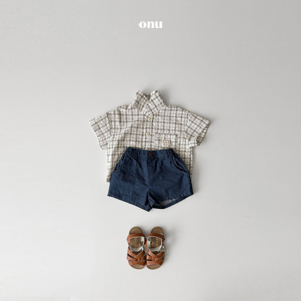 ［onu］Denim short pants