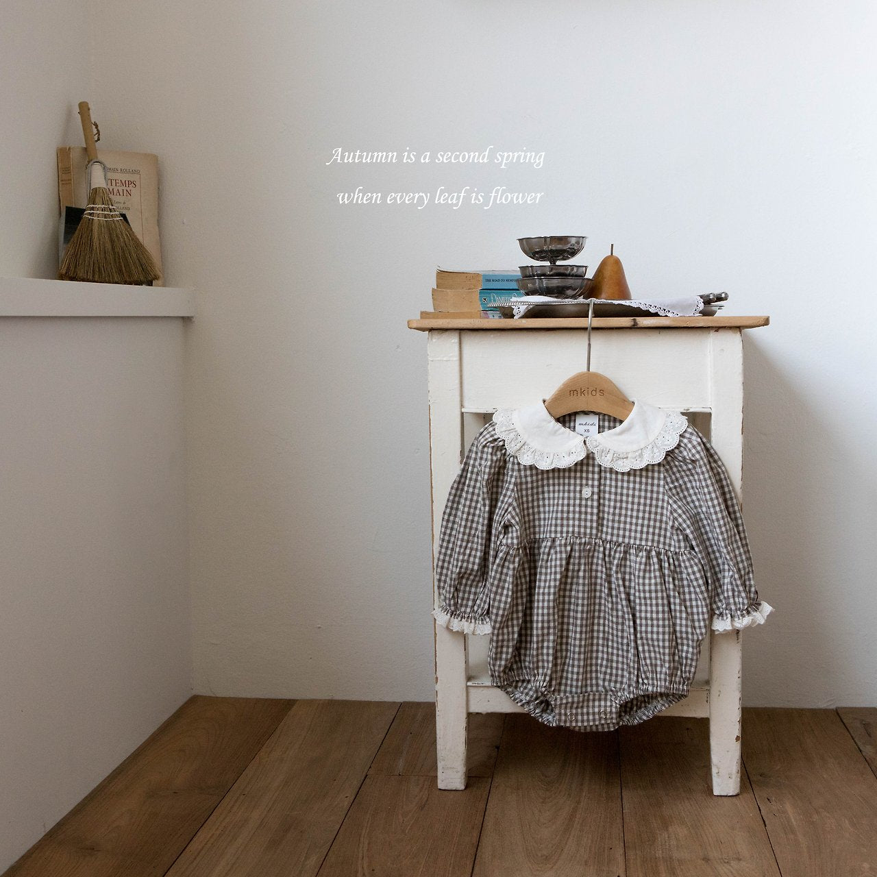 ［mkids］Maria collar rompers