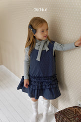 ［jujua］Check frill one-piece