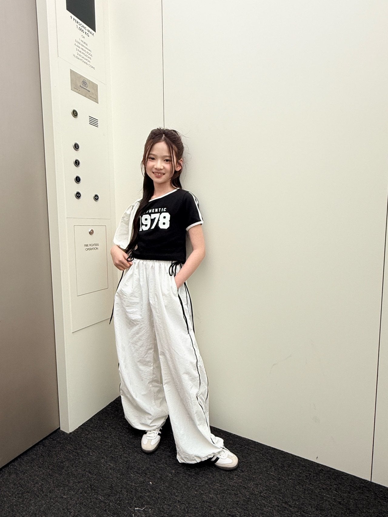 ［comma］Line ribbon rustling pants