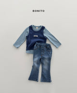 ［Bonito］Flare span denim pants