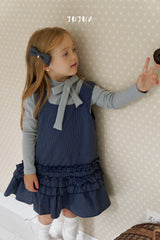 ［jujua］Check frill one-piece