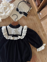 ［marron］Coco lace rompers