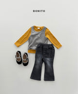 ［Bonito］Flare span denim pants