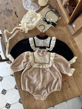 ［marron］Coco lace rompers