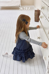 ［jujua］Check frill one-piece