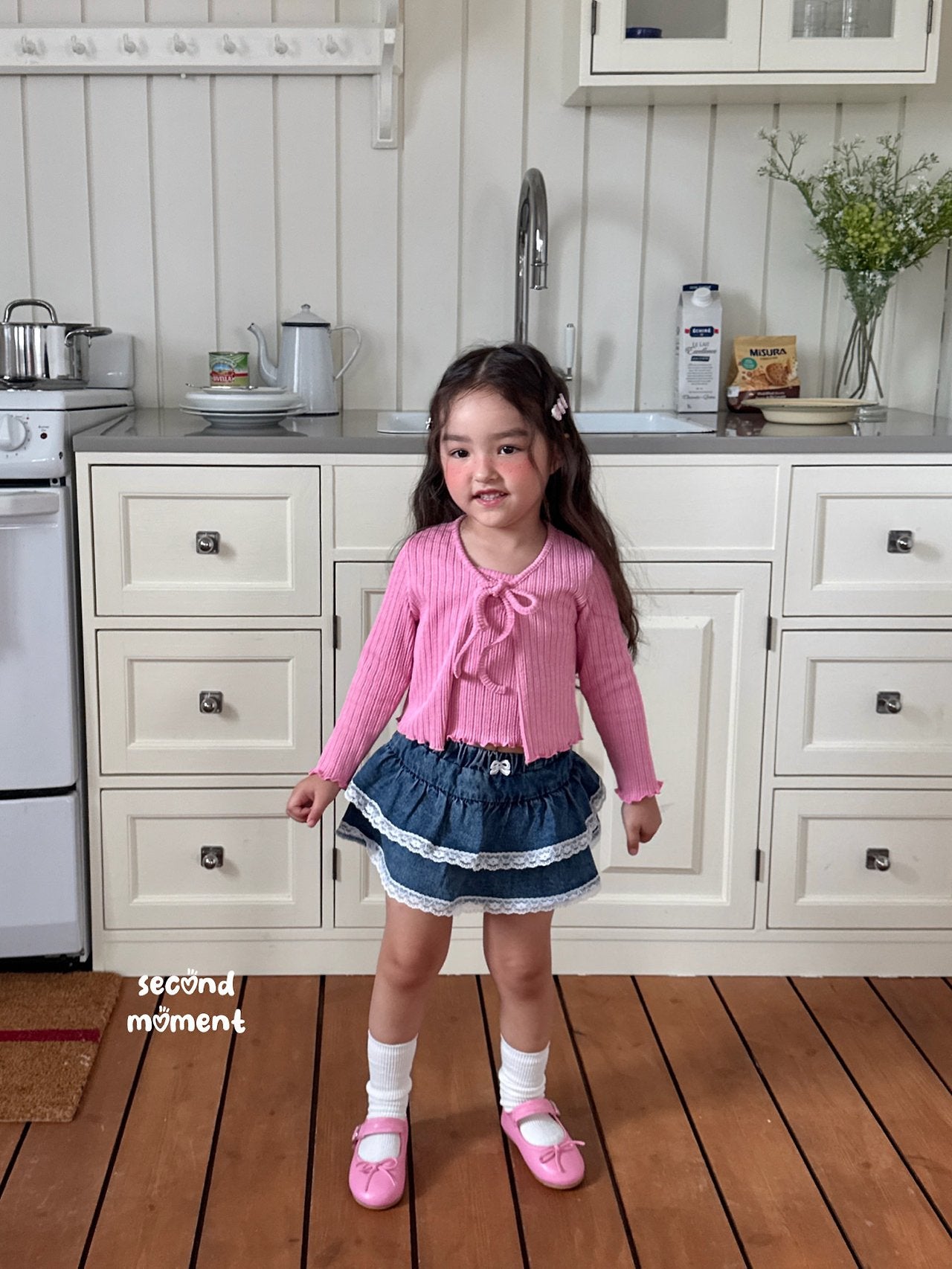 ［second moment］Soft cardigan & camisole set