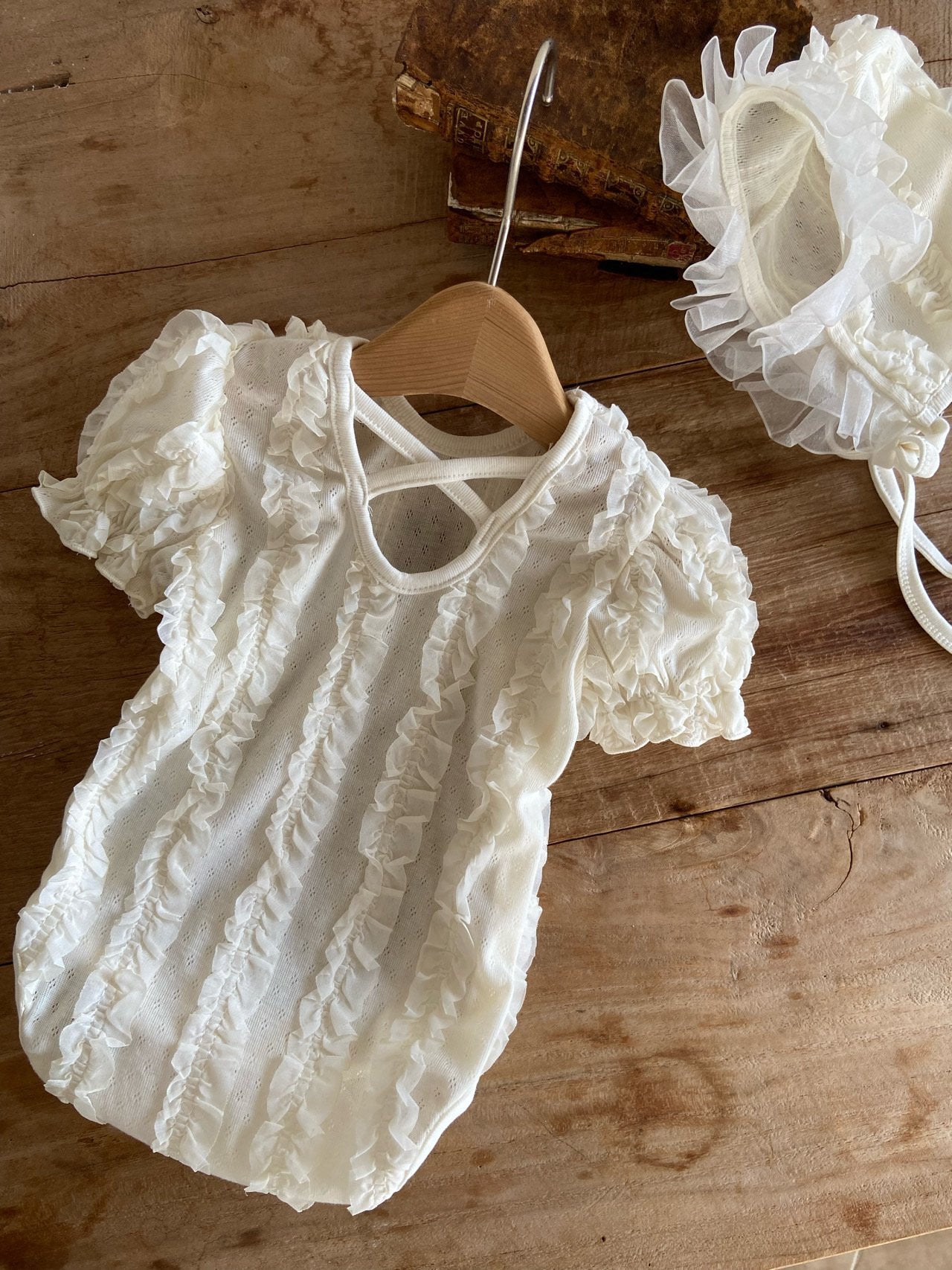 ［Anne shirley］Claudine rompers (bonnet set)