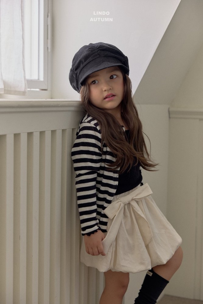 ［LINDO］Stripe cardigan & camisole set