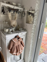 ［marron］Friel knit collar rompers