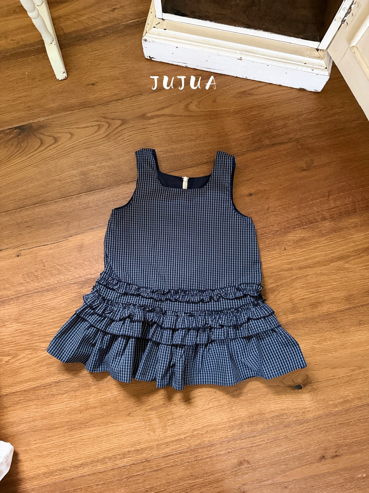 ［jujua］Check frill one-piece