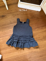 ［jujua］Check frill one-piece