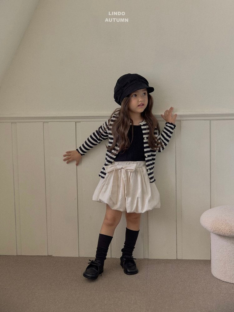 ［LINDO］Stripe cardigan & camisole set