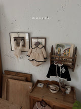 ［marron］Friel knit collar rompers