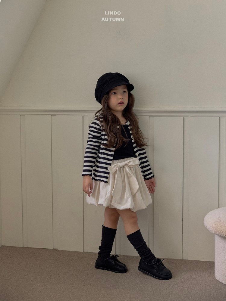 ［LINDO］Stripe cardigan & camisole set
