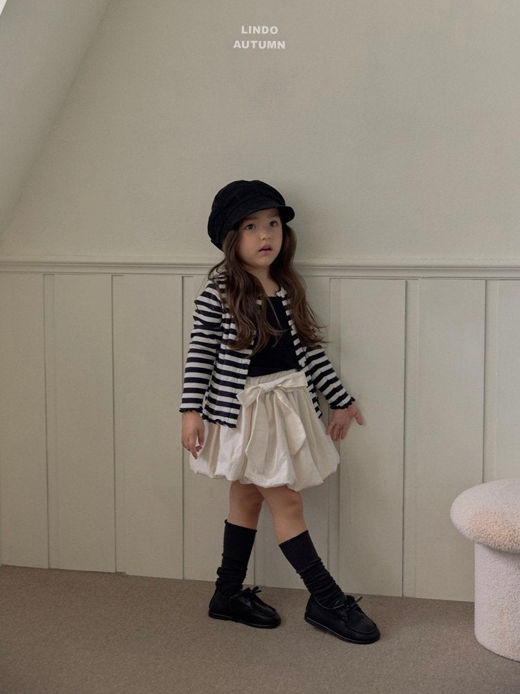 ［LINDO］Stripe cardigan & camisole set