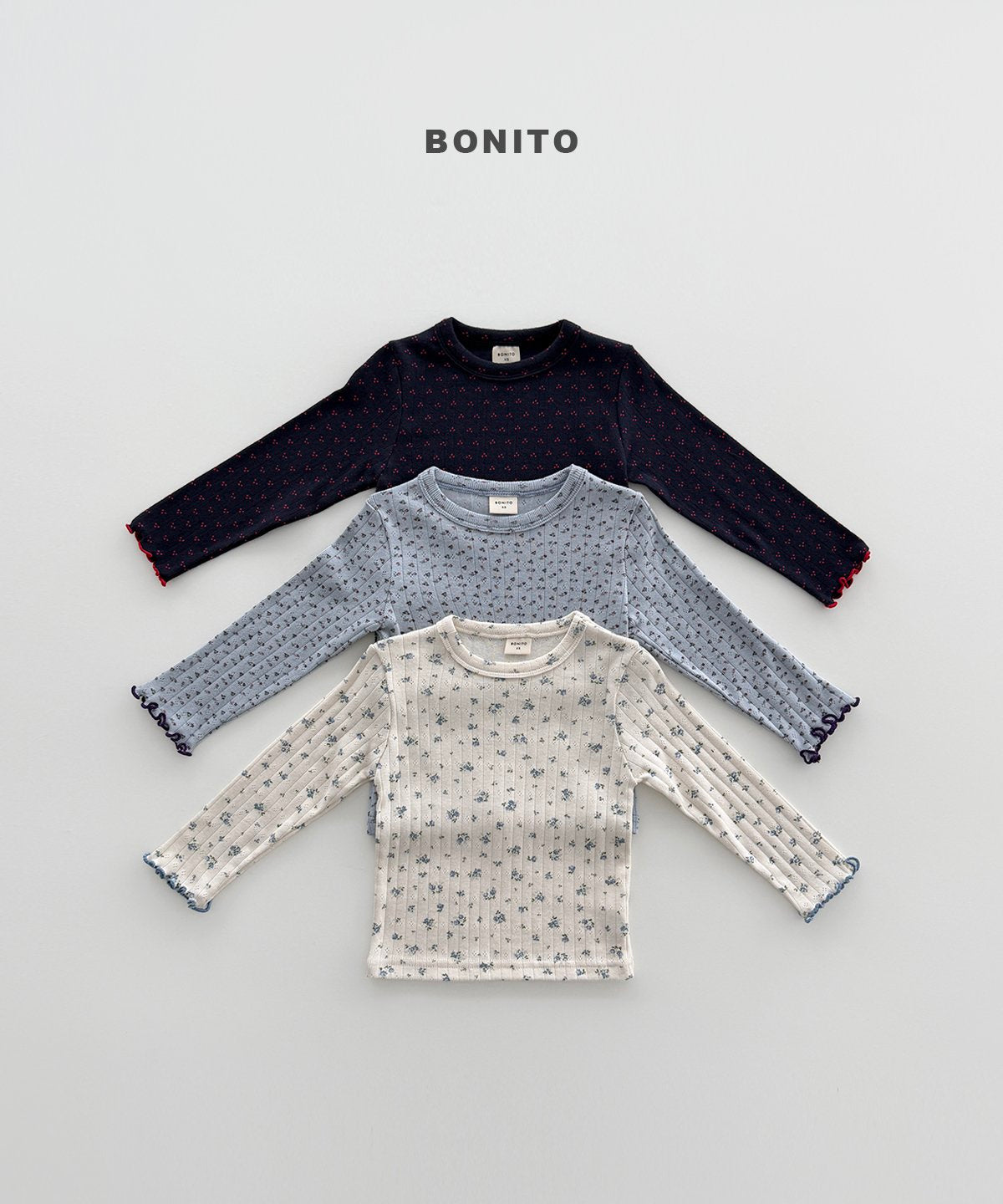 ［Bonito］Eyelet flower tee