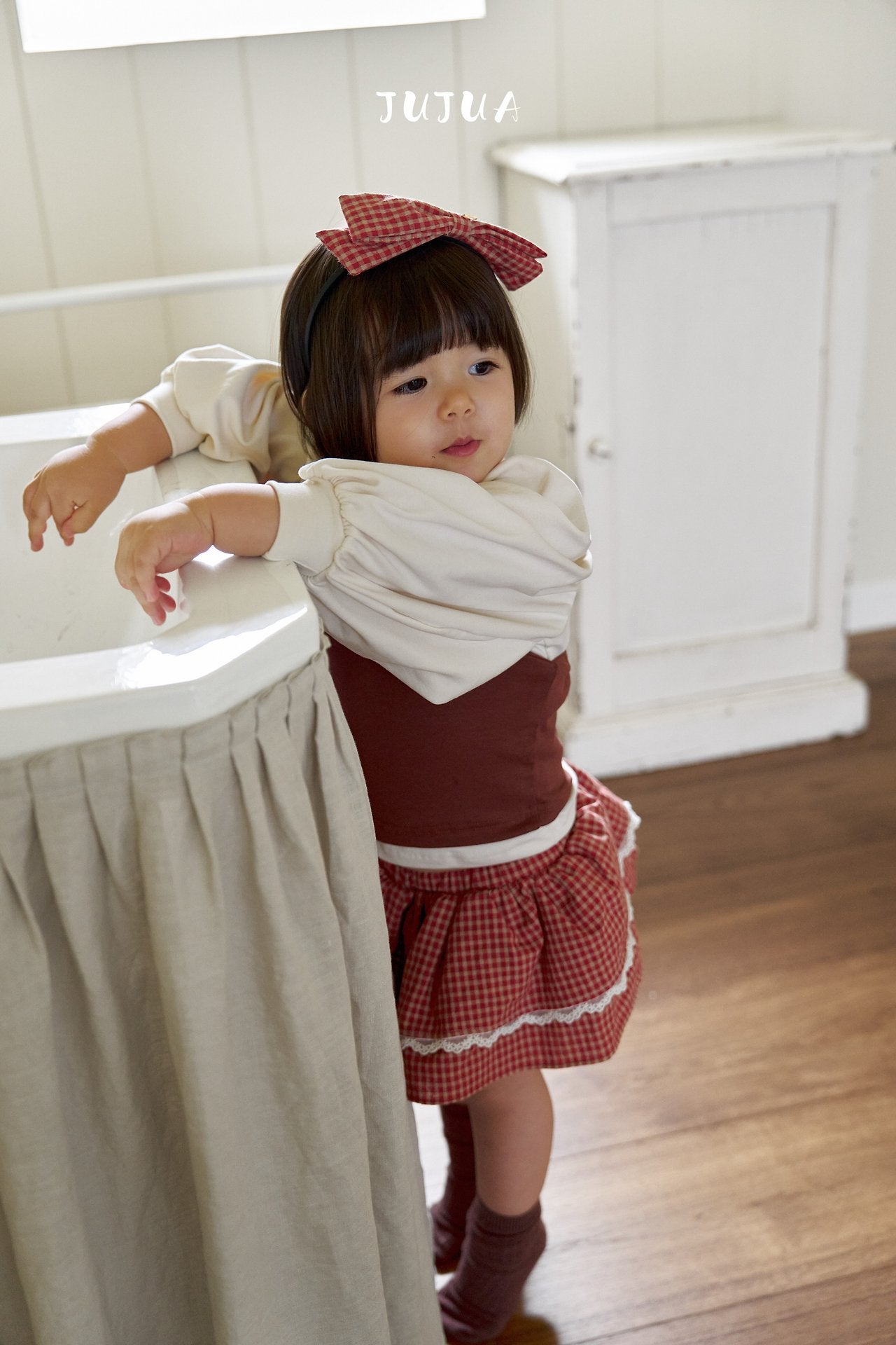 ［jujua］Candy check mini skirt