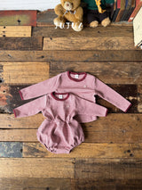 ［jujua］Momo stripe rompers