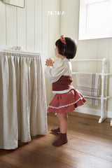 ［jujua］Candy check mini skirt