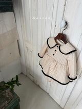 ［marron］Friel knit collar rompers