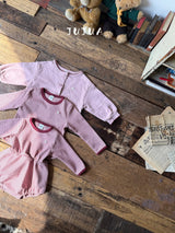 ［jujua］Momo stripe rompers
