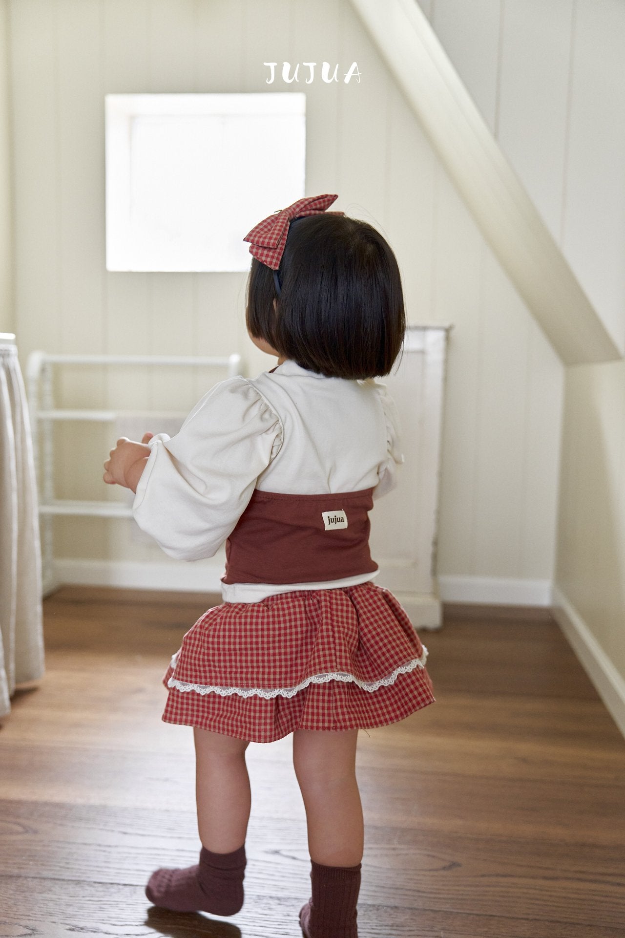 ［jujua］Candy check mini skirt