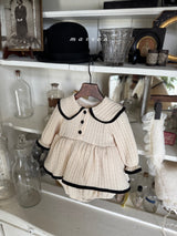 ［marron］Friel knit collar rompers