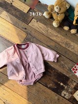 ［jujua］Momo stripe rompers