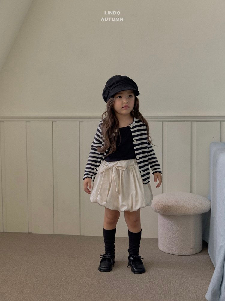 ［LINDO］Stripe cardigan & camisole set