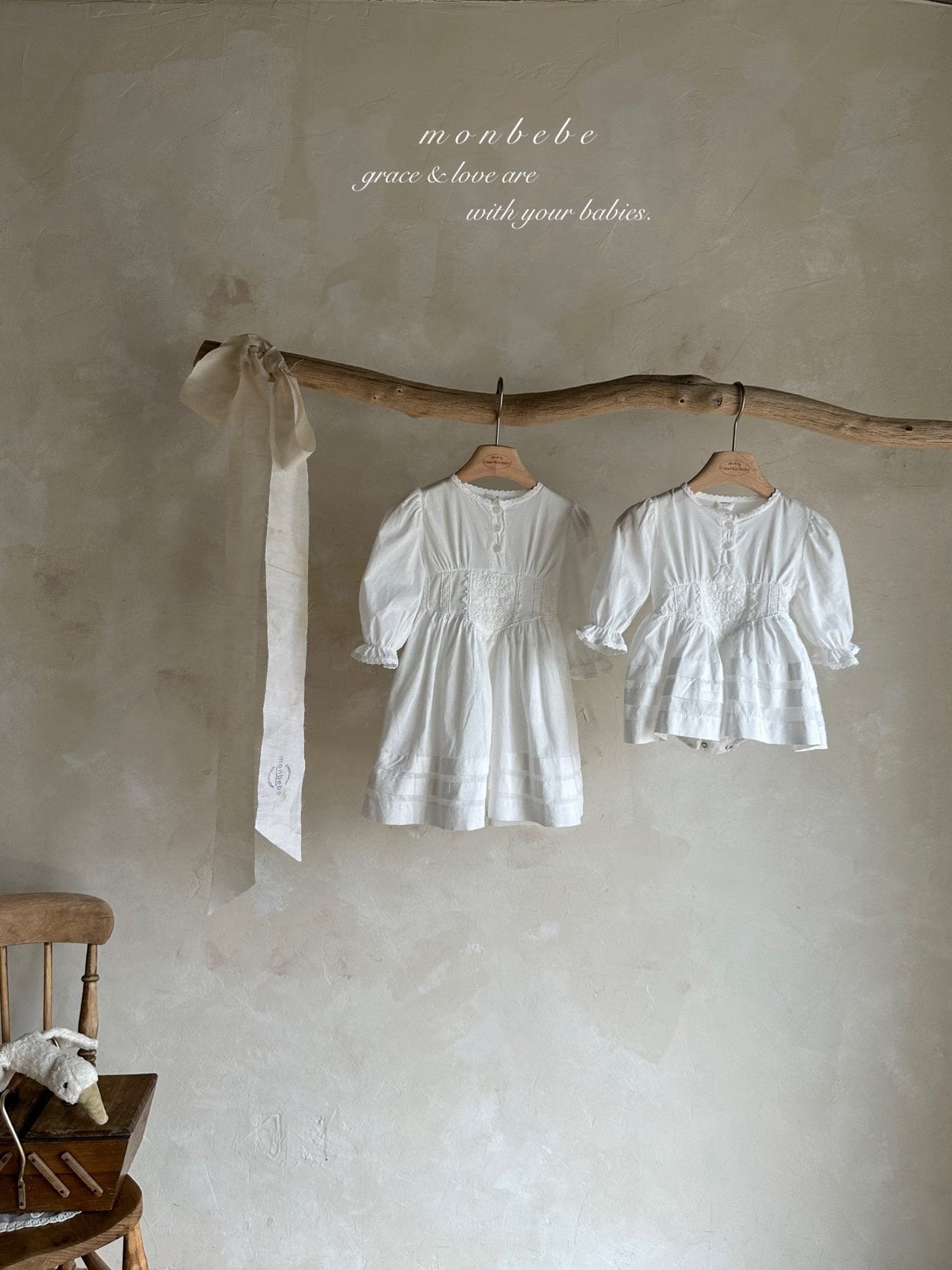 ［monbebe］Miel lace rompers