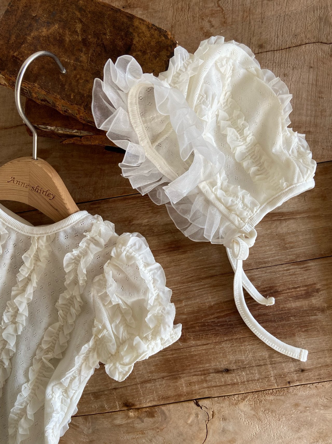 ［Anne shirley］Claudine rompers (bonnet set)
