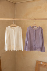 ［perrobebe］Arin lace cardigan (beige)