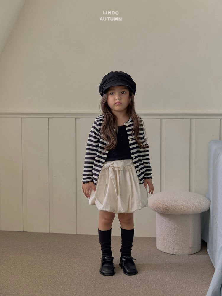 ［LINDO］Stripe cardigan & camisole set