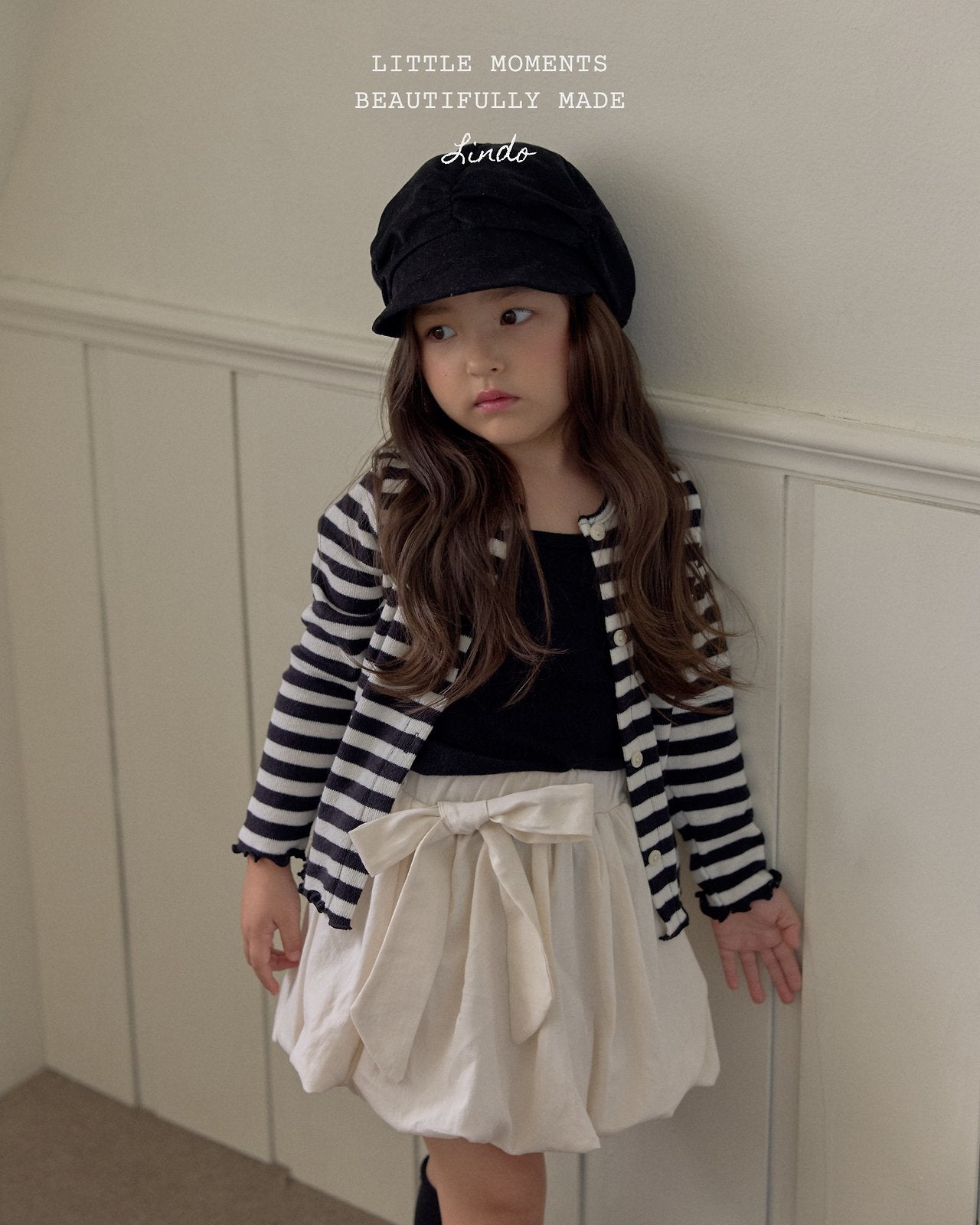 ［LINDO］Stripe cardigan & camisole set