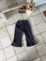 ［jujua］Corduroy frill pants