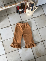 ［jujua］Corduroy frill pants
