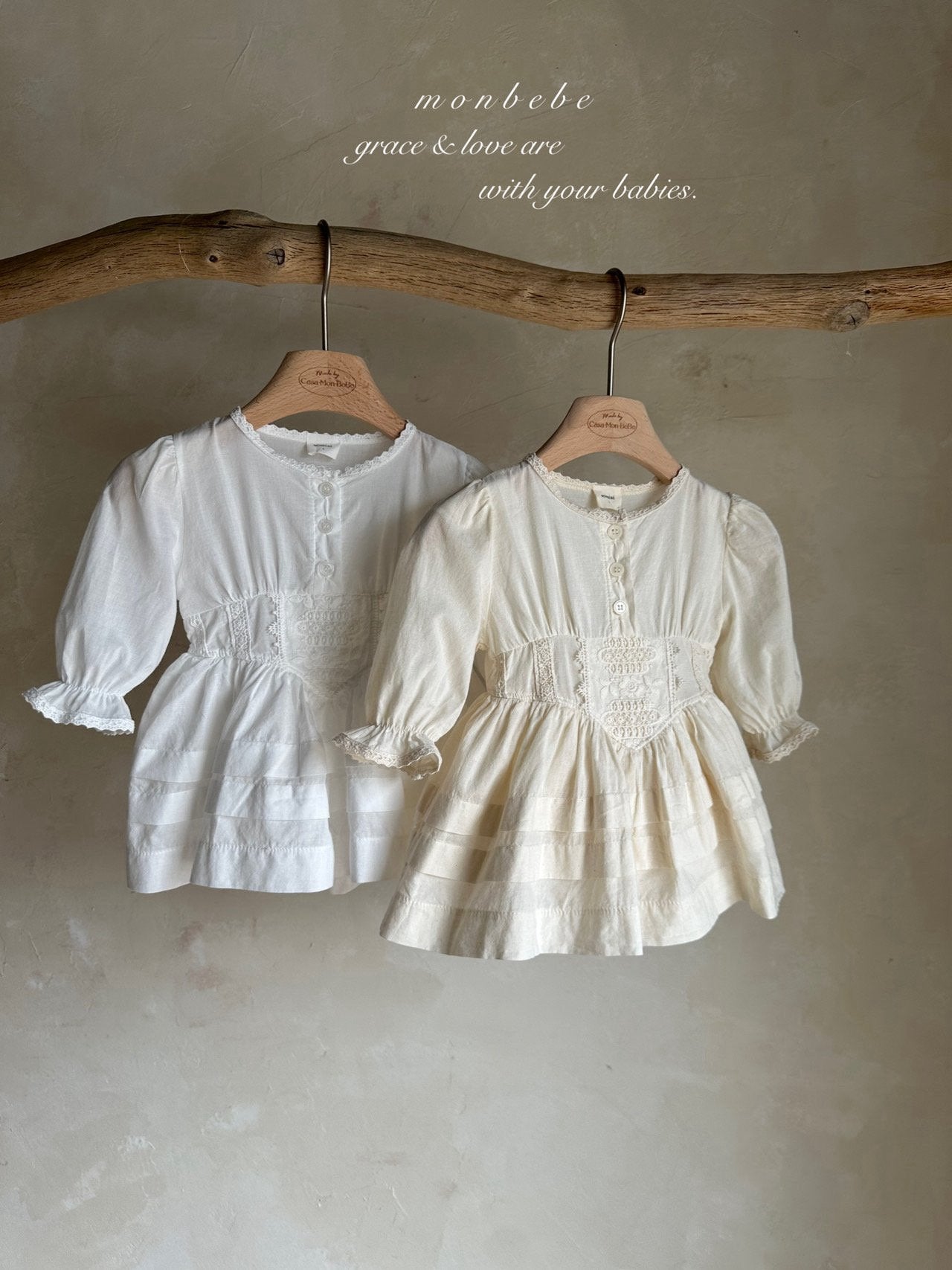 ［monbebe］Miel lace rompers