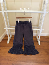 ［jujua］Corduroy frill pants