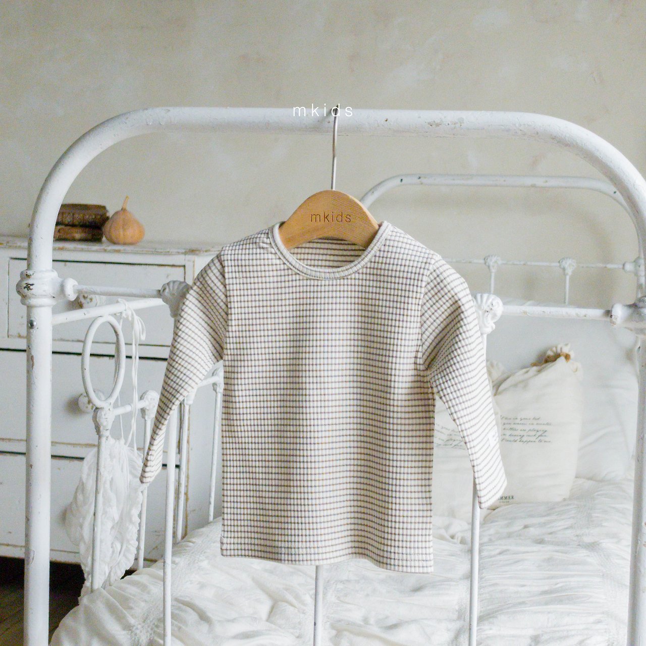 ［mkids］Stripe rib tee
