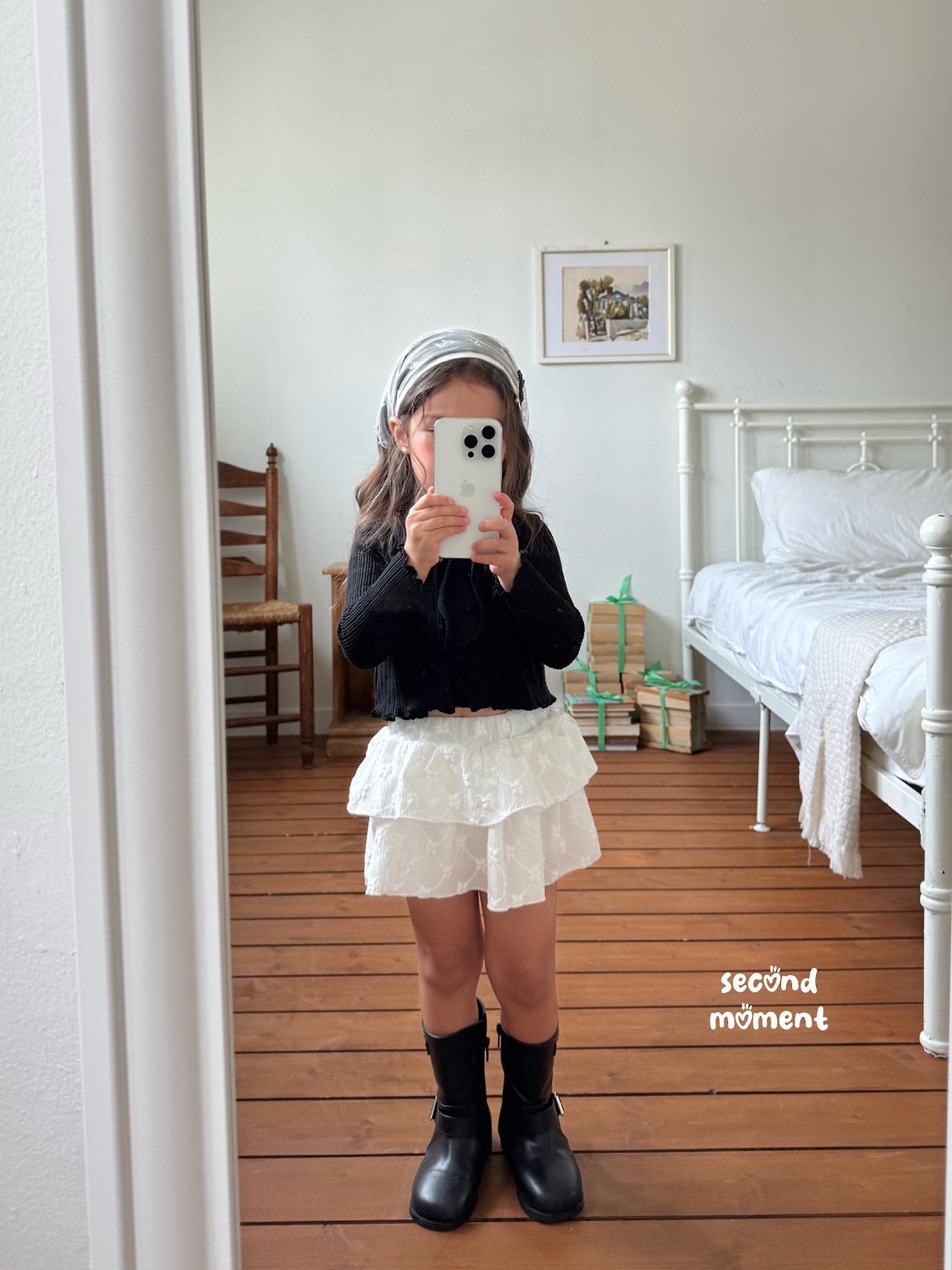 ［second moment］Soft cardigan & camisole set