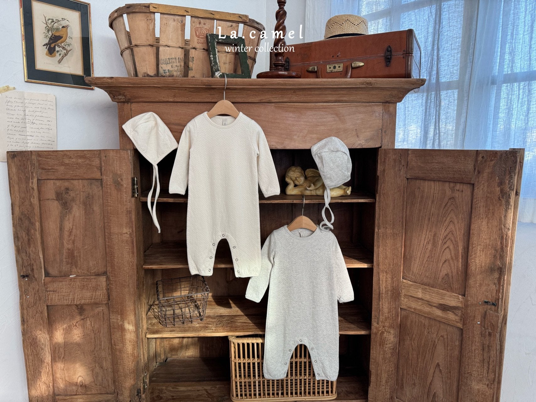 ［La.camel］Cottage eyelet suit