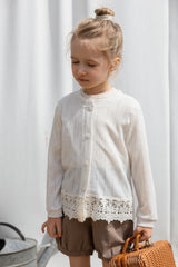 ［perrobebe］Arin lace cardigan (beige)