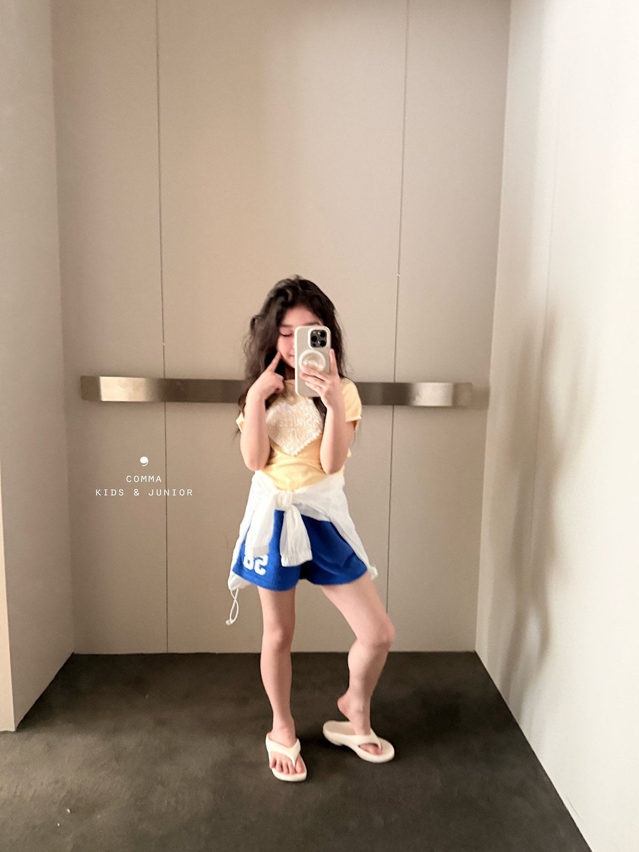 ［comma］Heart lace tee