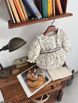 ［marron］Post flower rompers